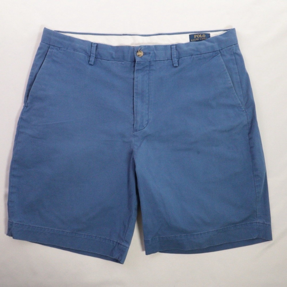 Polo Ralph Lauren Stretch Classic Fit Shorts Blue 8" Inseam Chino Men 36